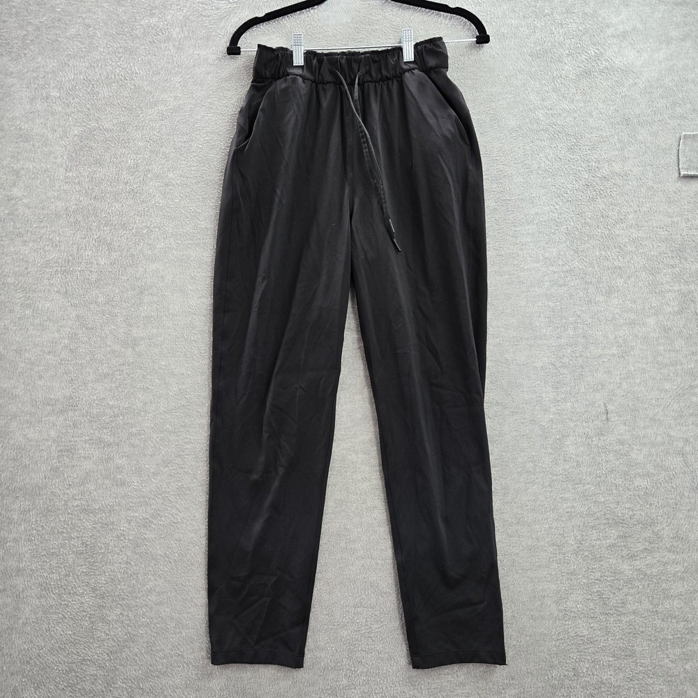 Lululemon Activewear Pants 4 Black Keep Moving Pant Drawstring 27" Inseam